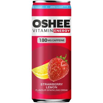 Энергетический напиток OSHEE Strawberry & Lemon Zero 330 мл Энергетический напиток OSHEE Strawberry & Lemon Zero 330 мл