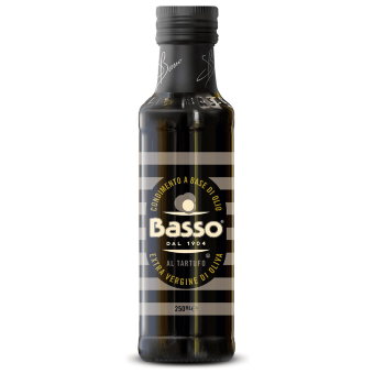 Оливковое масло Basso нерафинированное высшего качества с трюфелем 250 мл Оливковое масло Basso нерафинированное высшего качества с трюфелем 250 мл