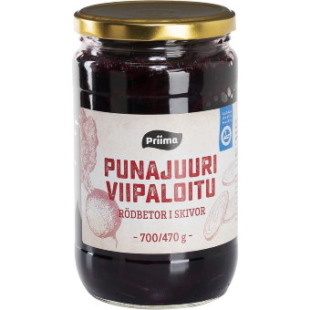 Маринованная свекла ломтиками Priima 700/470 г Маринованная свекла ломтиками Priima 700/470 г