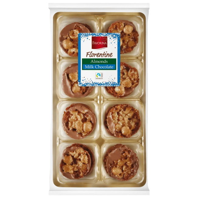 Миндальное флорентийское печенье Favorina с молочным шоколадом 125 гр Миндальное флорентийское печенье Favorina с молочным шоколадом 125 гр