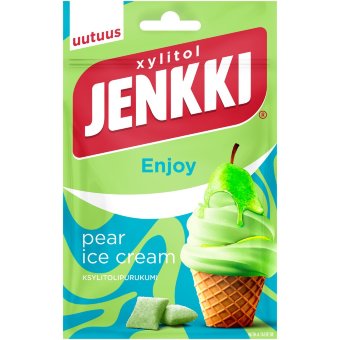 Жевательная резинка Jenkki Enjoy Pear ice cream с ксилитом 35 гр Жевательная резинка Jenkki Enjoy Pear ice cream с ксилитом 35 гр