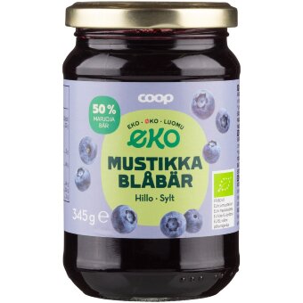 Органическое варенье из черники Coop Eko 250 гр