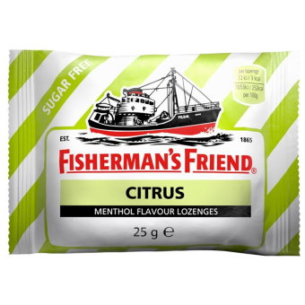 Пастилки с лимоном и ментолом (без сахара) от укачивания Fisherman's Friend 25 гр Пастилки с лимоном и ментолом (без сахара) от укачивания Fisherman's Friend 25 гр