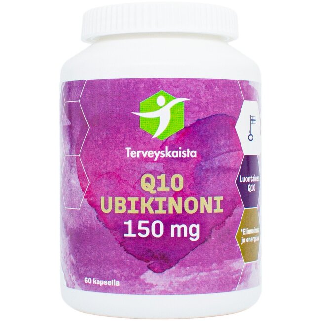 Биодобавка Terveyskaista Q10 Ubikinoni 150 мг 60 капсул