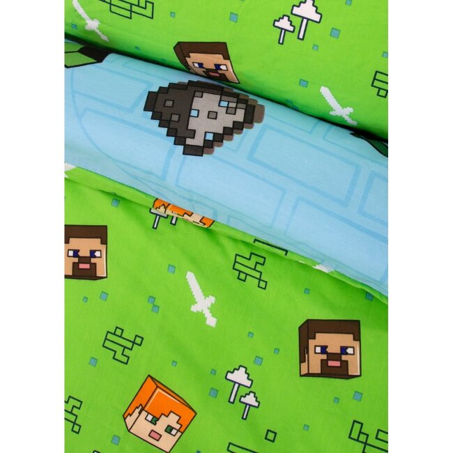 Детский комплект наволочки и пододеяльника Minecraft 150x210 + 50x60 см