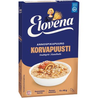 Порционный быстрый овсяный завтрак Elovena с корицей и кардамоном 240 гр