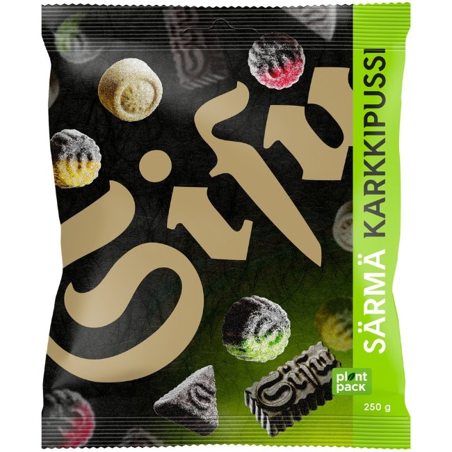 Конфеты Sisu Särmä микс салмиаковых конфет 250 гр