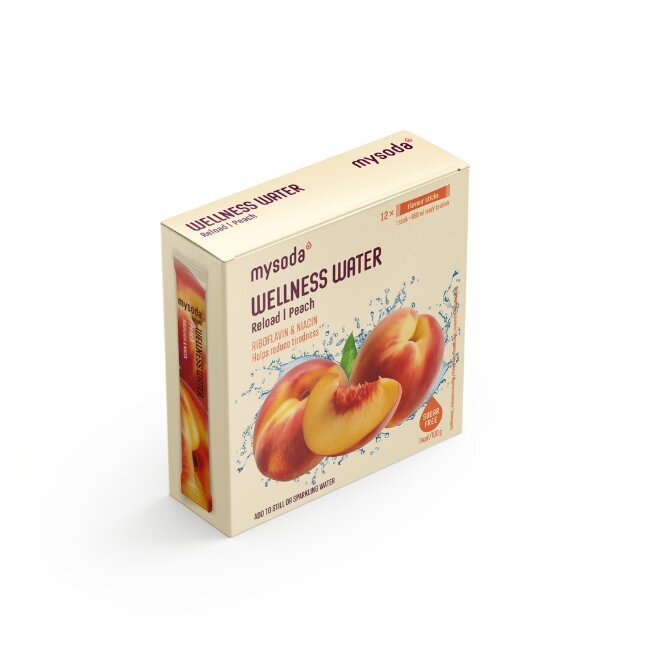 Напиток-порошок Mysoda Wellness Water с персиковым вкусом (уп 12 шт) 48 гр Напиток-порошок Mysoda Wellness Water с персиковым вкусом (уп 12 шт) 48 гр