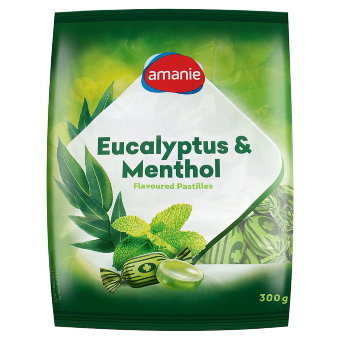 Леденцы мятные с эвкалиптом Nord Fresh Amanie 300 гр