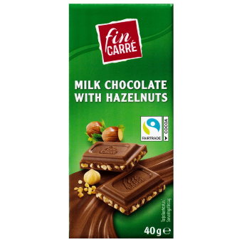 Молочный шоколад с дробленым фундуком Fin Carre 40 гр