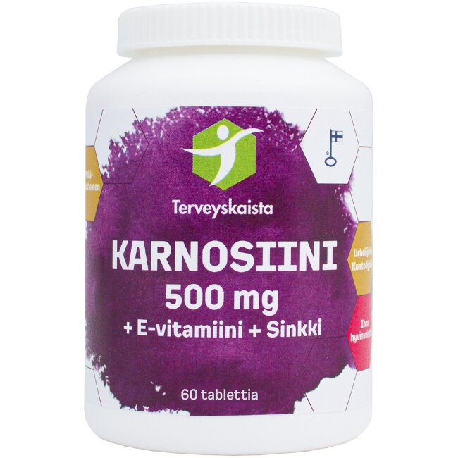 Таблетки Terveyskaista Karnosin + витамин E + цинк 60 шт.