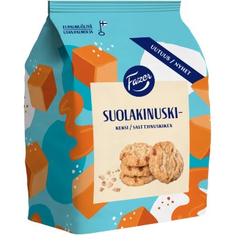 Печенье с соленой карамелью Fazer 270 гр Печенье с соленой карамелью Fazer 270 гр