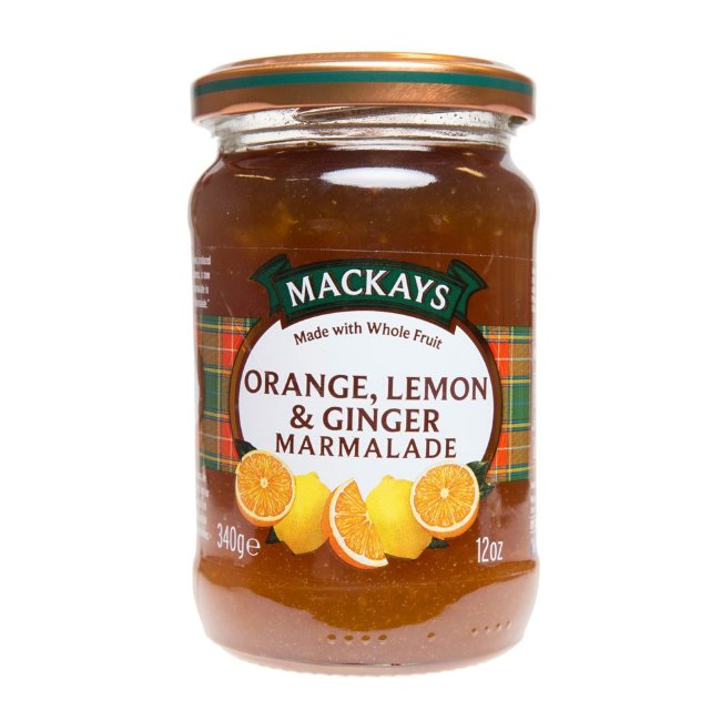 Мармелад Mackays апельсин, лимон, имбирь 340 гр