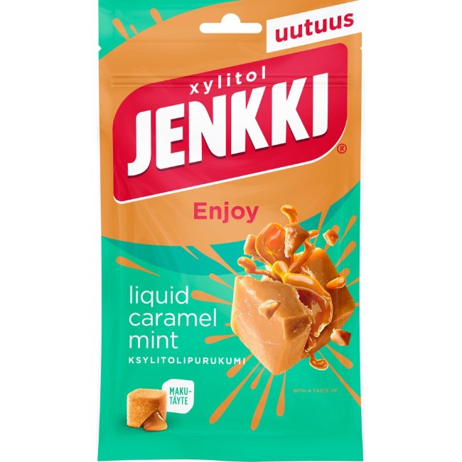 Жевательная резинка Jenkki (карамель, мята) 100 гр (цена по акции) Жевательная резинка Jenkki (карамель, мята) 100 гр (цена по акции)