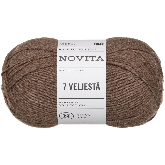 Пряжа Novita 7 Veljestä 100 гр metsäsieni 068 Пряжа Novita 7 Veljestä 100 гр metsäsieni 068
