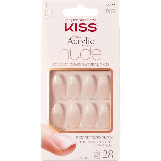 Набор для ногтей Kiss Nails Salon Acrylic Nude French 28 шт, KAN06 Набор для ногтей Kiss Nails Salon Acrylic Nude French 28 шт, KAN06