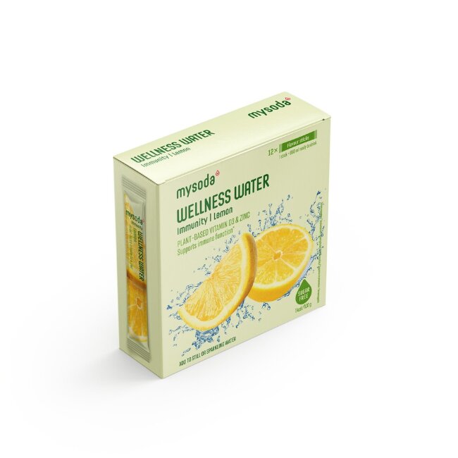 Питьевой порошок Mysoda Wellness Water с лимоном (уп 12 шт) 48 гр