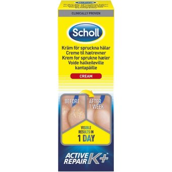 Крем Scholl Active Repair K+ для потрескавшихся пяток 60 мл Крем Scholl Active Repair K+ для потрескавшихся пяток 60 мл