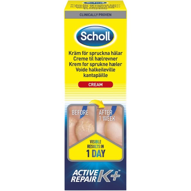 Крем Scholl Active Repair K+ для потрескавшихся пяток 60 мл Крем Scholl Active Repair K+ для потрескавшихся пяток 60 мл