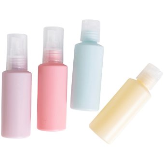 Набор дорожных бутылочек Cailap 4 шт 60 мл, цветные Набор дорожных бутылочек Cailap 4 шт 60 мл, цветные