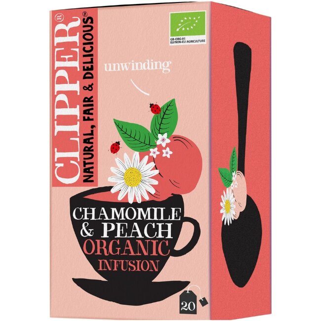 Травяной чай Clipper с ромашкой и персиком (20 пак.) 30 гр