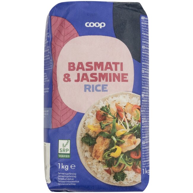Рис basmati и jasmiini Coop 1 кг