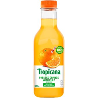 Прессованный апельсиновый сок Tropicana с мякотью 0,9 л Прессованный апельсиновый сок Tropicana с мякотью 0,9 л