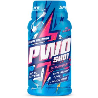 Энергетический шот SportLife Nutrition PWO 60 мл клубника