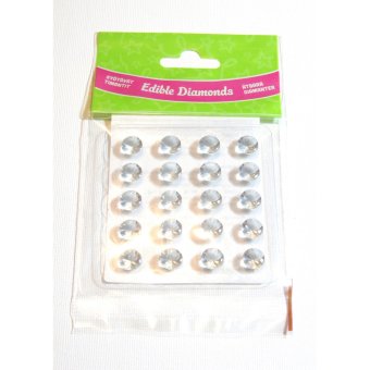 Съедобные конфетти бриллианты, прозрачные 20 шт