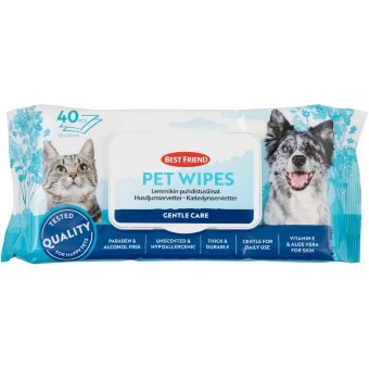 Салфетки для ухода за животными Best Friend 40 шт 30 x 20 см, без запаха