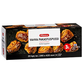 Пакеты для заморозки усиленные Pirkka vahva 3 литра 20 шт Пакеты для заморозки усиленные Pirkka vahva 3 литра 20 шт