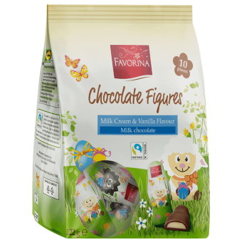 Детский набор шоколадных фигурок Favorina Весенние ягнята с молочно-ванильной начинкой 122 гр Детский набор шоколадных фигурок Favorina Весенние ягнята с молочно-ванильной начинкой 122 гр