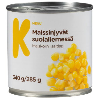 Кукуруза консервированная K-menu 340/285 гр