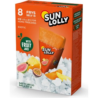 Домашнее замораживаемое фруктовое мороженое Sun Lolly (уп 8 шт) EXOTIC 480 мл/520 гр Домашнее замораживаемое фруктовое мороженое Sun Lolly (уп 8 шт) EXOTIC 480 мл/520 гр