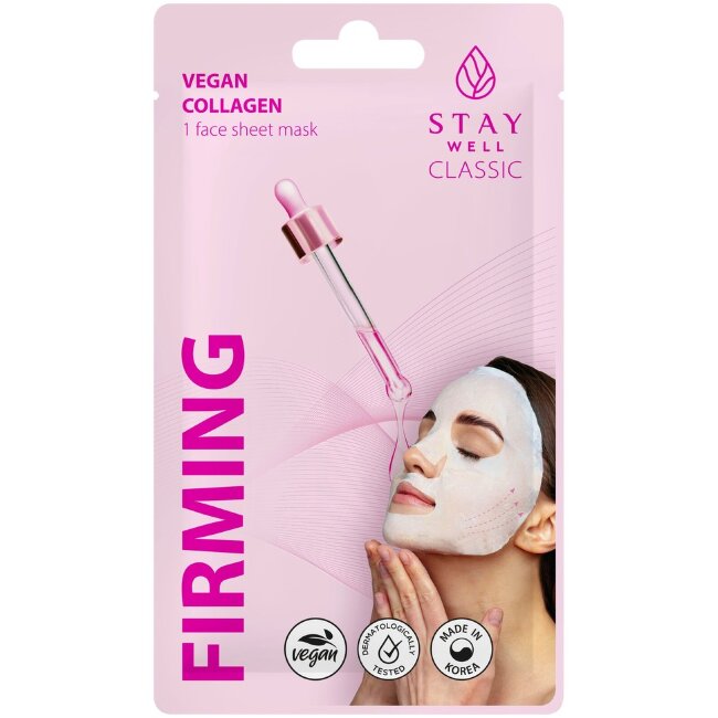 Тканевая маска Stay WELL Classic с коллагеном для упругости