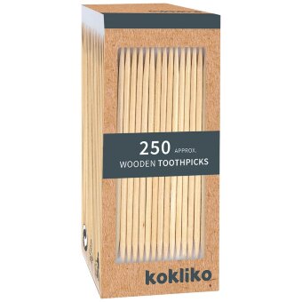 Зубочистки FSC в бумажной коробке 250 шт
