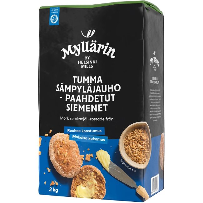 Мучная смесь Myllärin Tumma sämpyläjauho с жареными семенами 2 кг