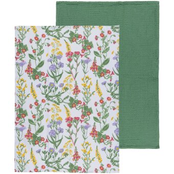 Кухонное полотенце House Wild floral зеленое (уп 2 шт)