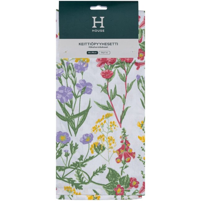 Кухонное полотенце House Wild floral зеленое (уп 2 шт) Кухонное полотенце House Wild floral зеленое (уп 2 шт)