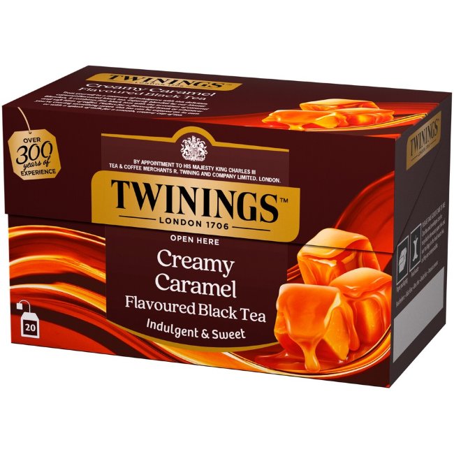 Чёрный чай с ароматом сливочной карамели Twinings 20x2 гр Чёрный чай с ароматом сливочной карамели Twinings 20x2 гр