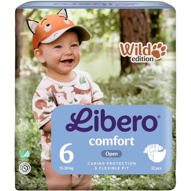 Подгузники на липучках Libero Comfort размер 6 (уп 32 шт) 13-20 кг