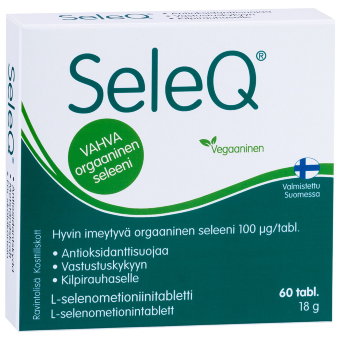 Селен органический SeleQ 100 мкг 60 табл Hankintatukku Селен органический SeleQ 100 мкг 60 табл Hankintatukku