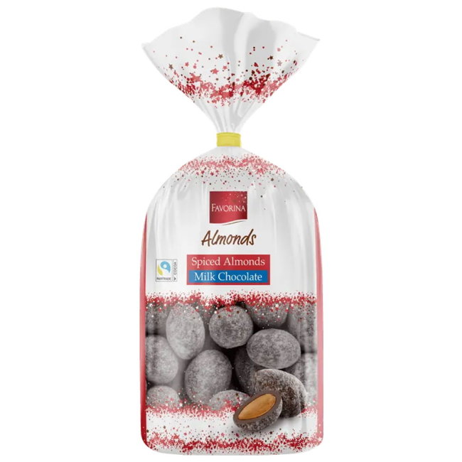 Миндаль в молочном шоколаде с Рождественскими пряностями Favorina 200 гр Миндаль в молочном шоколаде с Рождественскими пряностями Favorina 200 гр