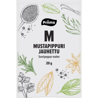 Перец черный молотый ( мелкого помола ) Priima 20 г Перец черный молотый ( мелкого помола ) Priima 20 г