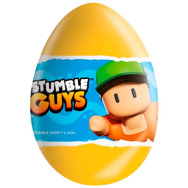 Шоколадное яйцо с сюрпризом Zaini Stumble Guys 20 гр Шоколадное яйцо с сюрпризом Zaini Stumble Guys 20 гр