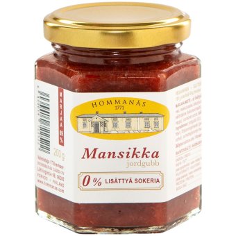 Натуральное клубничное варенье Hommanäs без сахара 200 гр