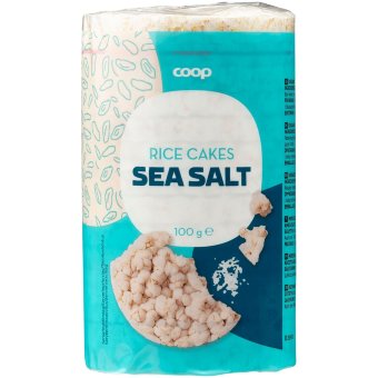 Галеты из цельного рисового зерна Coop с морской солью 100 гр Галеты из цельного рисового зерна Coop с морской солью 100 гр