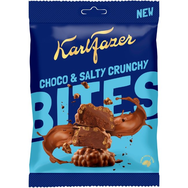 Хрустящие шоколадные конфеты Karl Fazer с соленой ноткой 94 гр