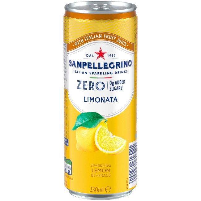 Газированная вода SanPellegrino Zero Limonata 33 кл банка Газированная вода SanPellegrino Zero Limonata 33 кл банка