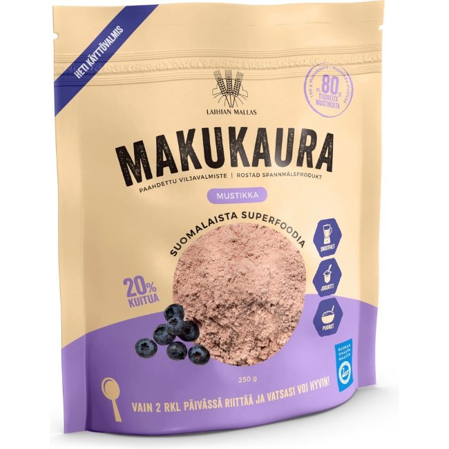 Овсяный порошок с черникой Makukaura 250 гр